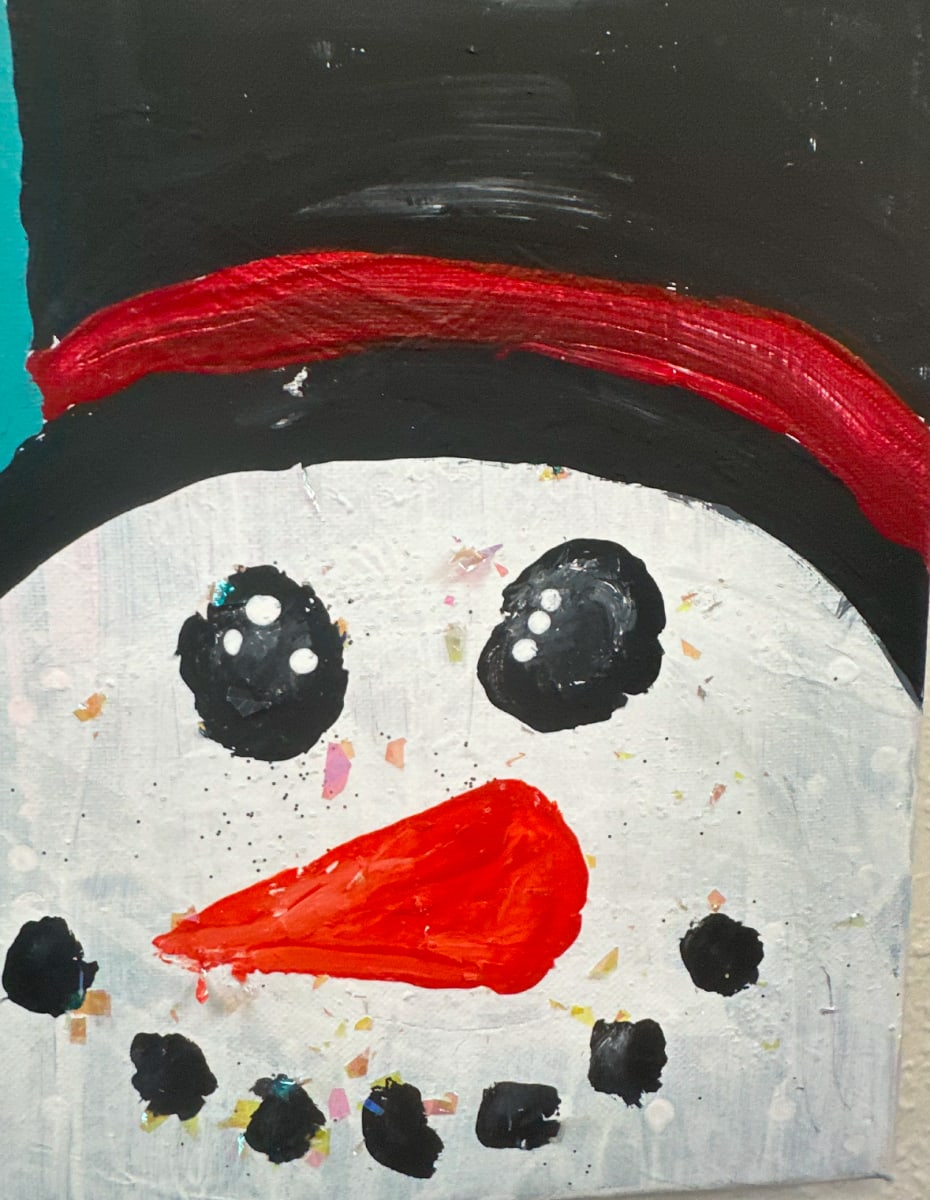 Snowman Family Paint Party Photo