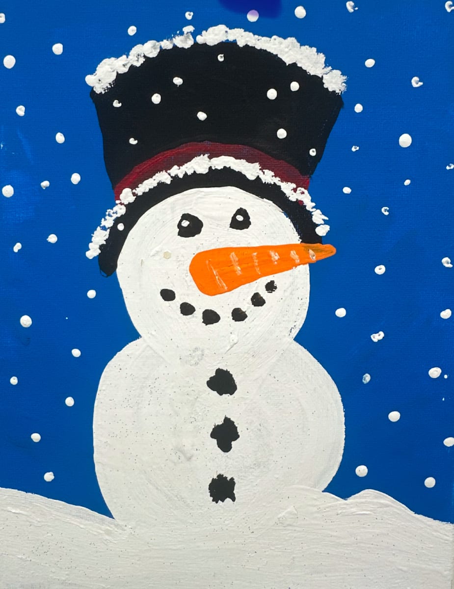 Snowman Family Paint Party Photo