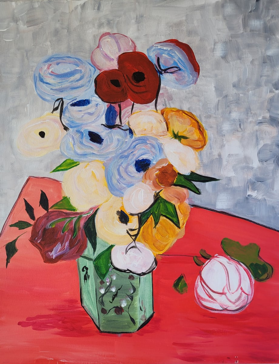 Paint and Sip -Van Gogh Roses & Anemones