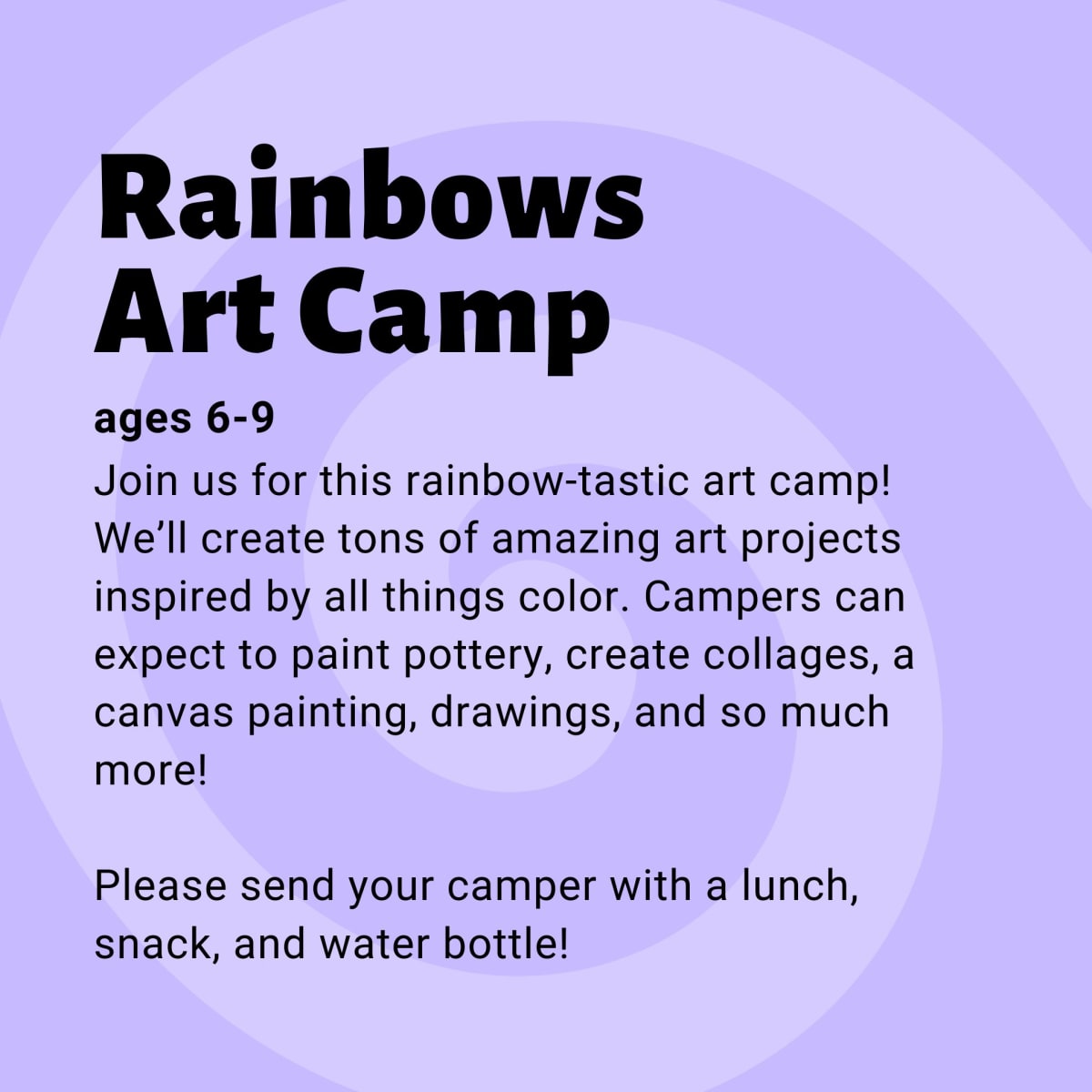 Rainbows Art Camp Photo