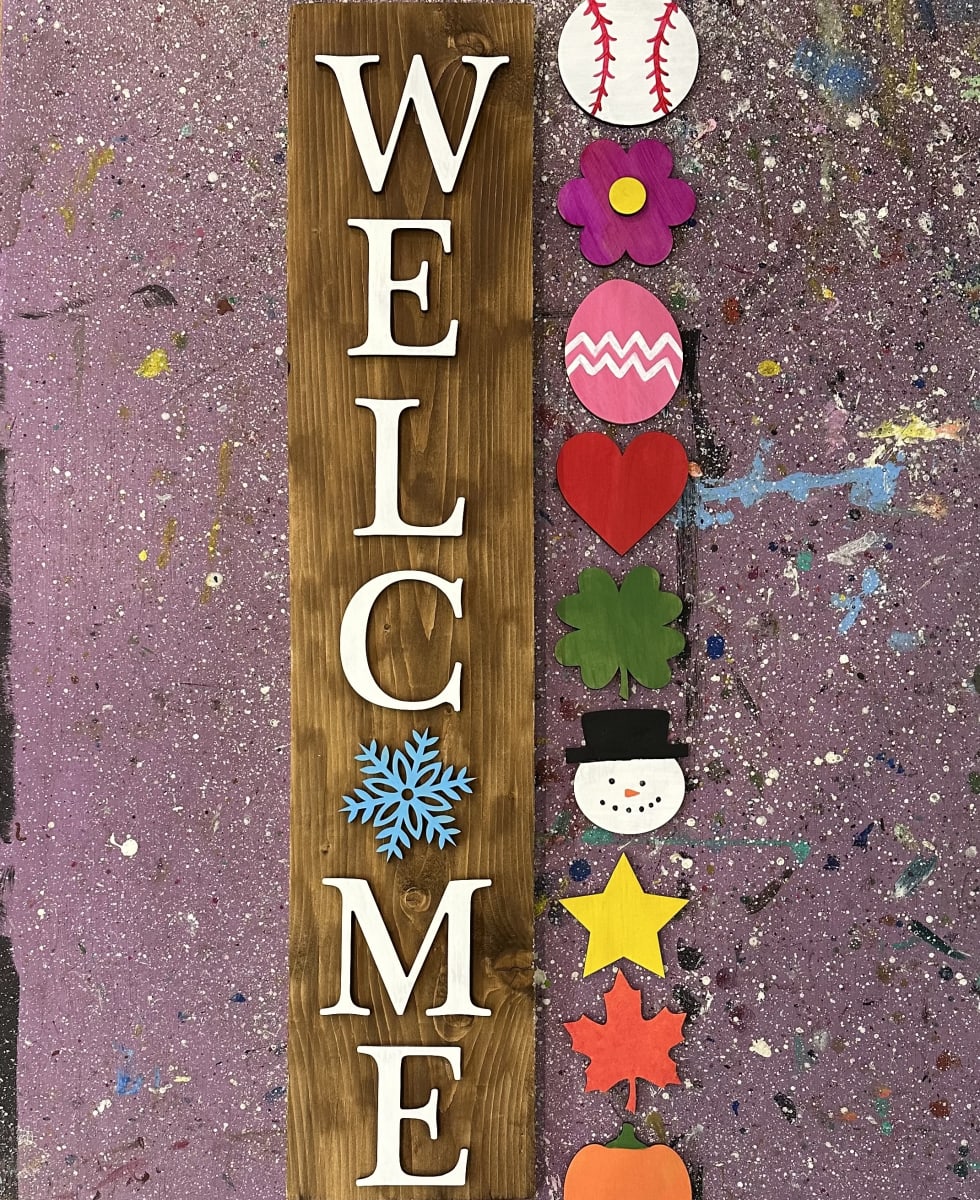 Valentine's & St Patty's Wood Décor - Sip & Paint Class- Plus Cookies Photo