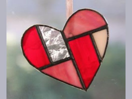 Stained Glass Hearts Photo