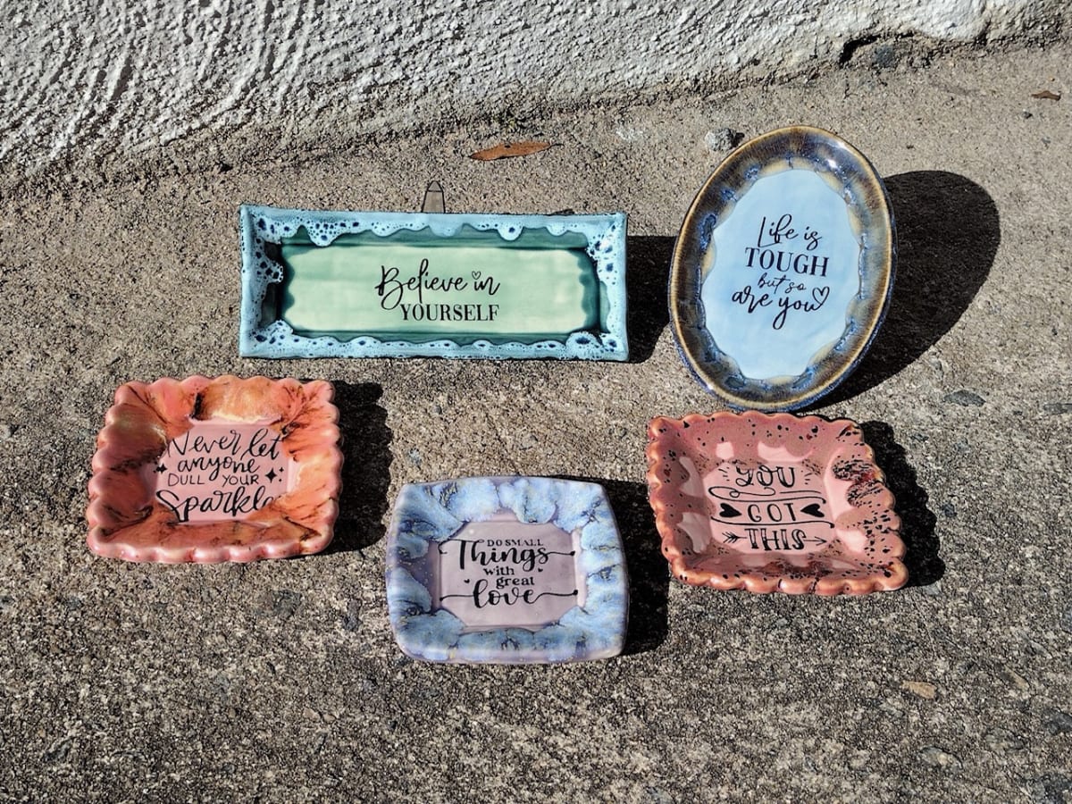 (CANCELLED) Inspirational Quotes Ceramic Mini Tray Workshop Photo