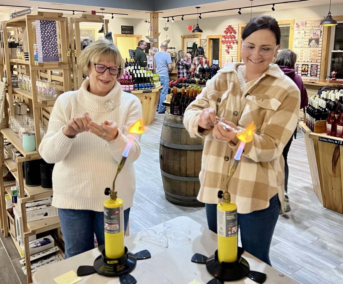 Blown Glass Ornaments - Montezuma Winery Photo