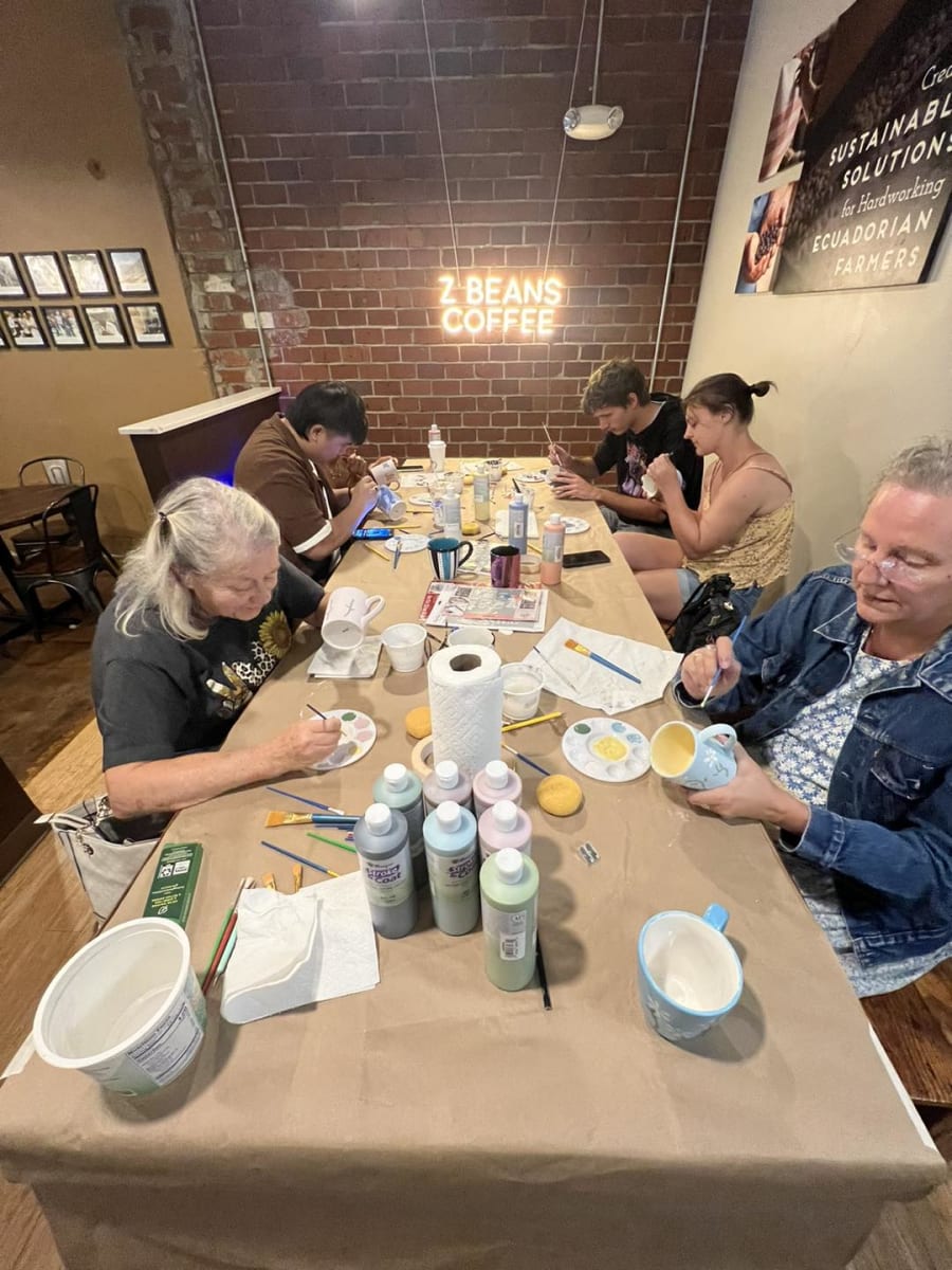 Mug Painting at Z Beans - February Photo