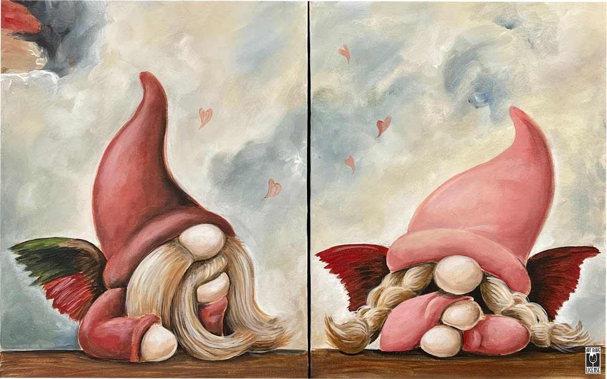Big & Little Canvas: Valentines Gnomes Photo