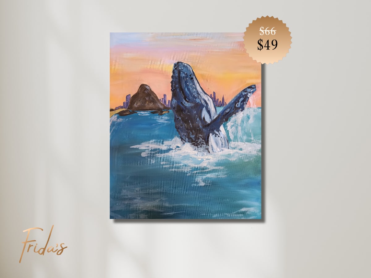 Thrifty Thursday: CURRUMBIN SPLASH | Frida's Luxe Sip n' Paint Photo