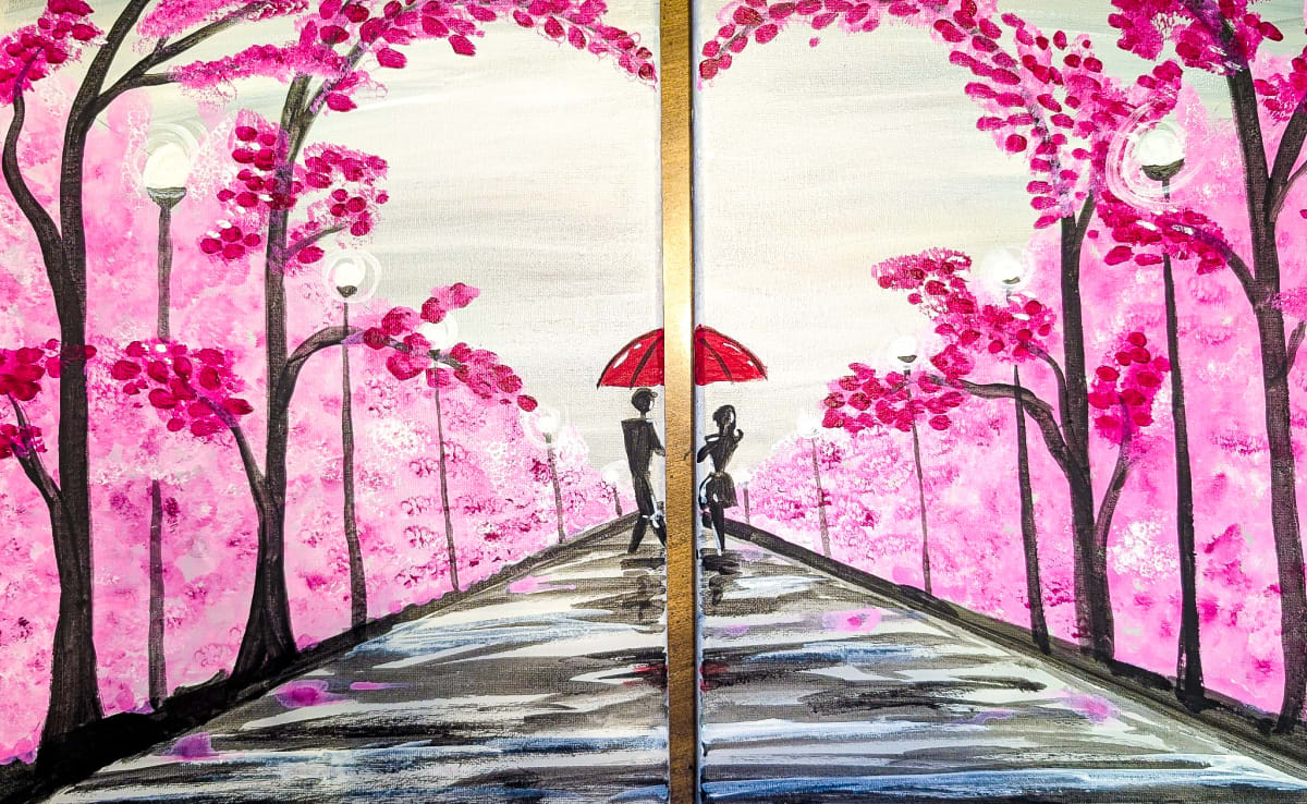 Valentine's Corks & Canvas Photo