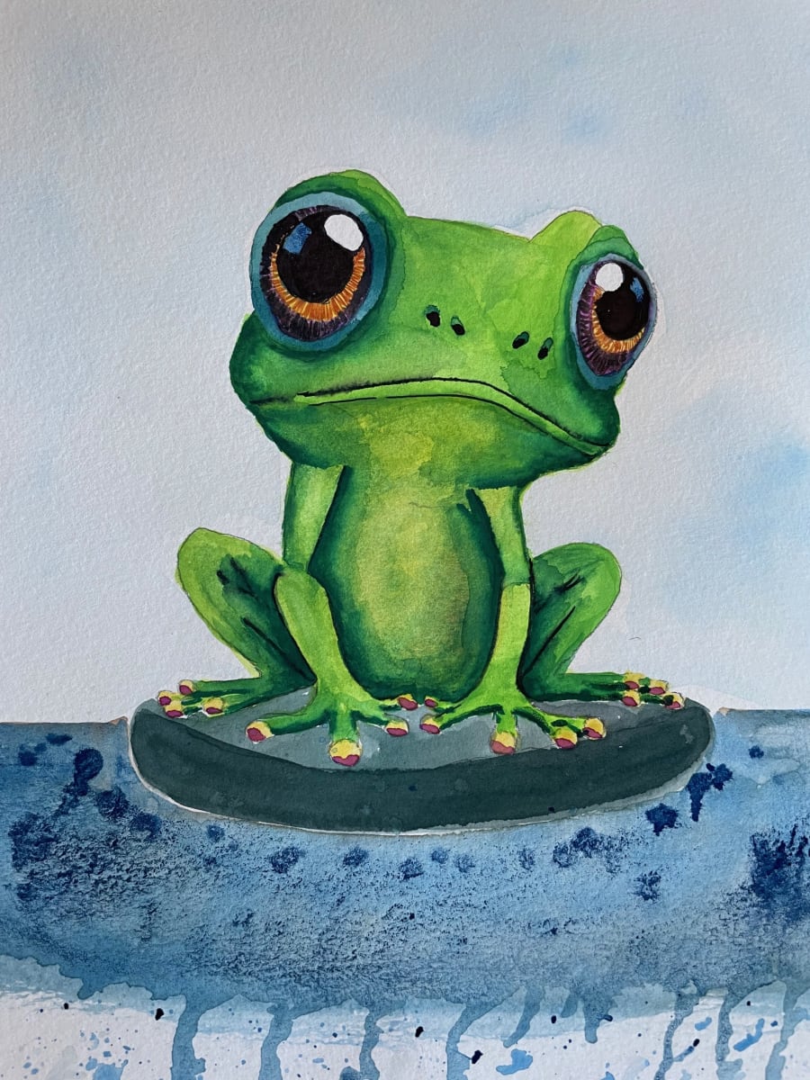 Watercolor Painting Class, frog Photo