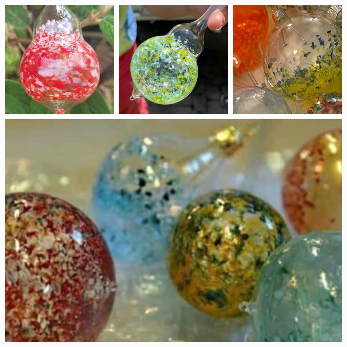 Christmas in July - Set of 3 Blown Glass Ornaments Class - Sunday, July 12th | 1-3pm Photo