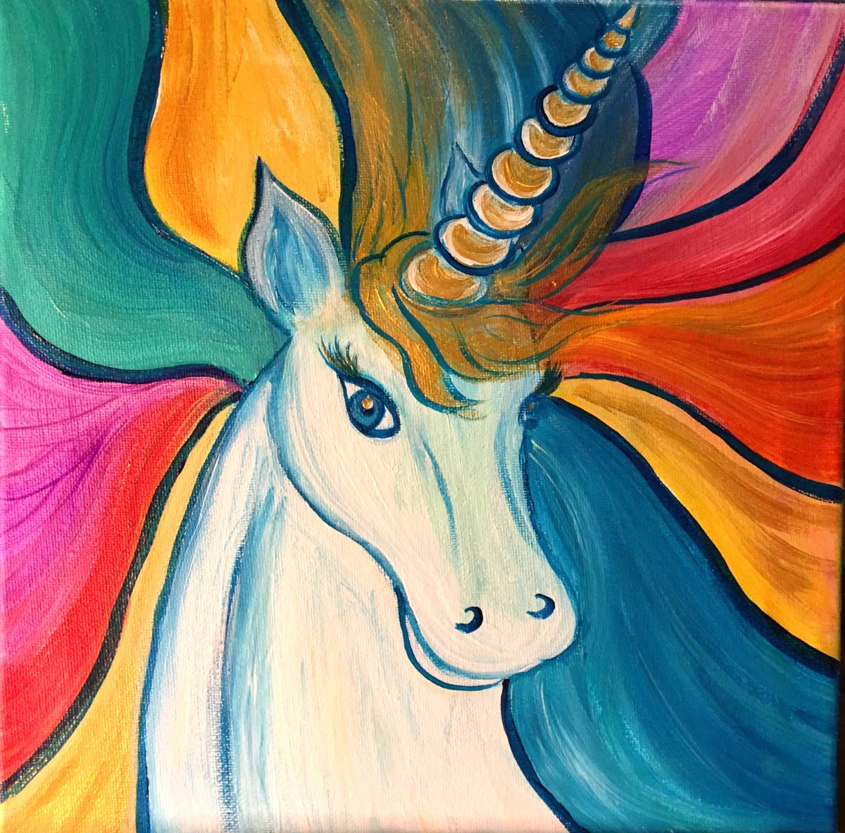 FAMILY FRIENDLY PAINTING PARTY ~ THE UNICORN Photo