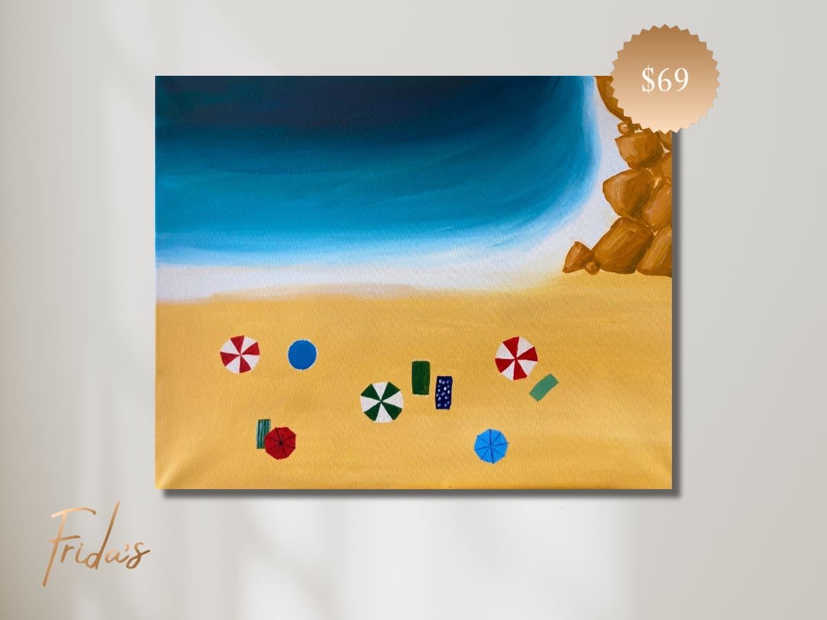 BEACH TIME | Frida's Luxe Sip n' Paint Photo