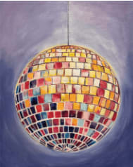 🍷 Canvases & Cocktails - Mirror Ball Photo