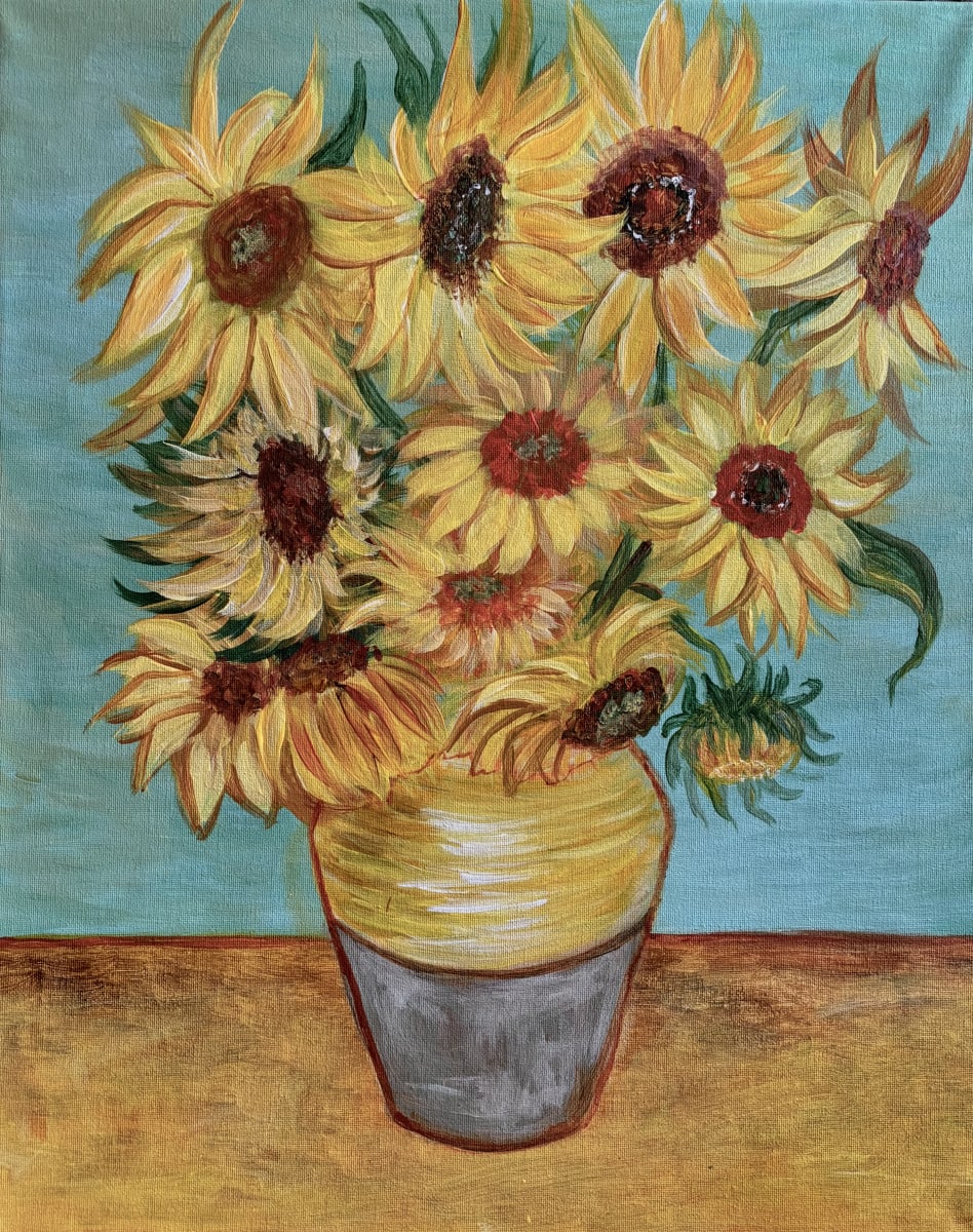 VAN GOGH STUDY ~ SUNFLOWERS Photo