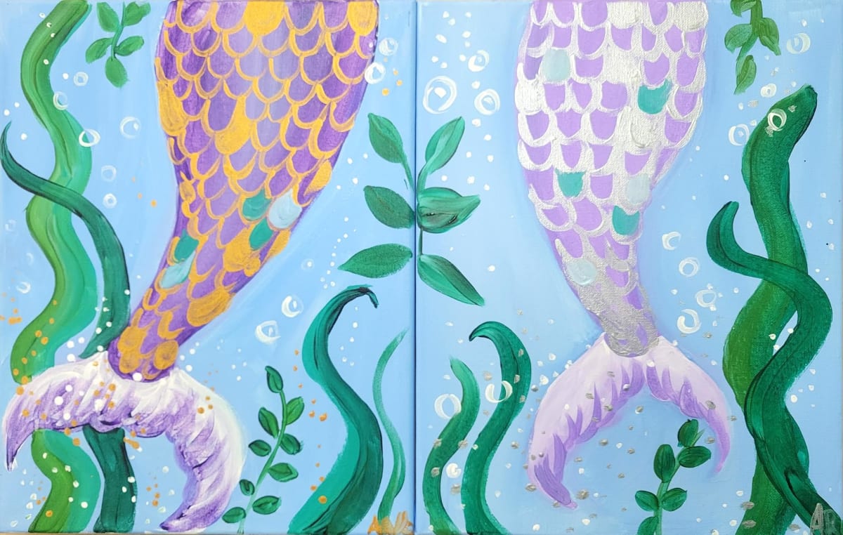 Family Fun Creative Canvas - Mommy & Me Mermaids Photo