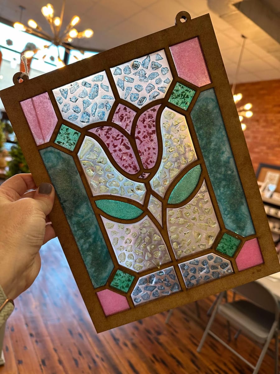 Glass Resin Tulip Panel - Junior League Private Event Photo