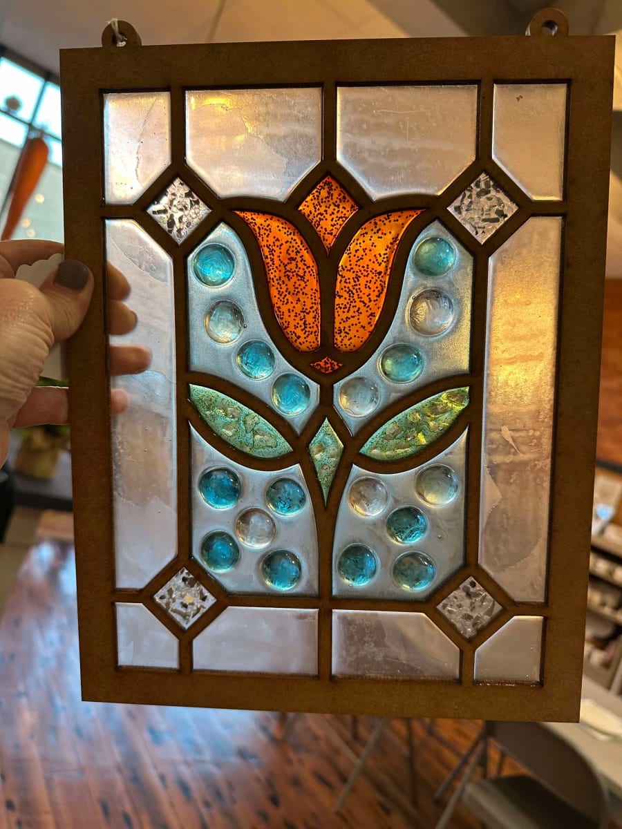Glass Resin Tulip Panel - Junior League Private Event Photo