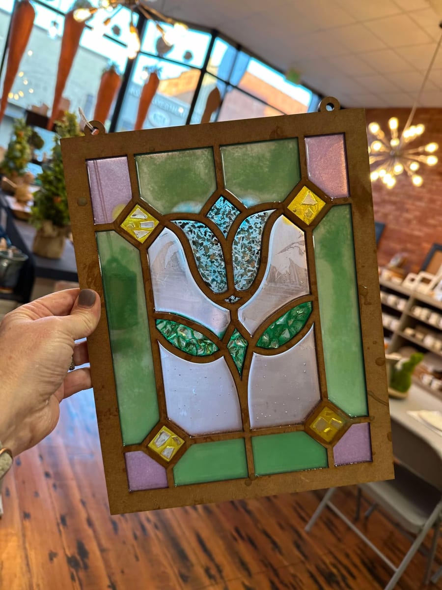 Glass Resin Tulip Panel - Junior League Private Event Photo