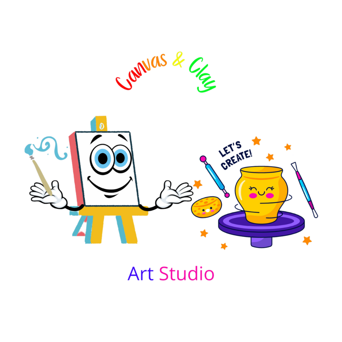 Logo of Canvas and Clay Art Studio