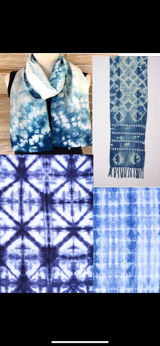 Shibori Scarf with REAL Indigo Dye - More Fun than Tye Dy Workshop Photo