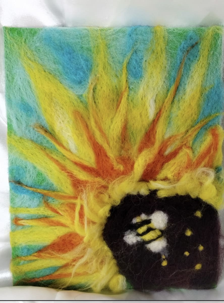 Craft and Sip! Painting with Wool: 3D Needle Felt Sunflower Picture Workshop Photo