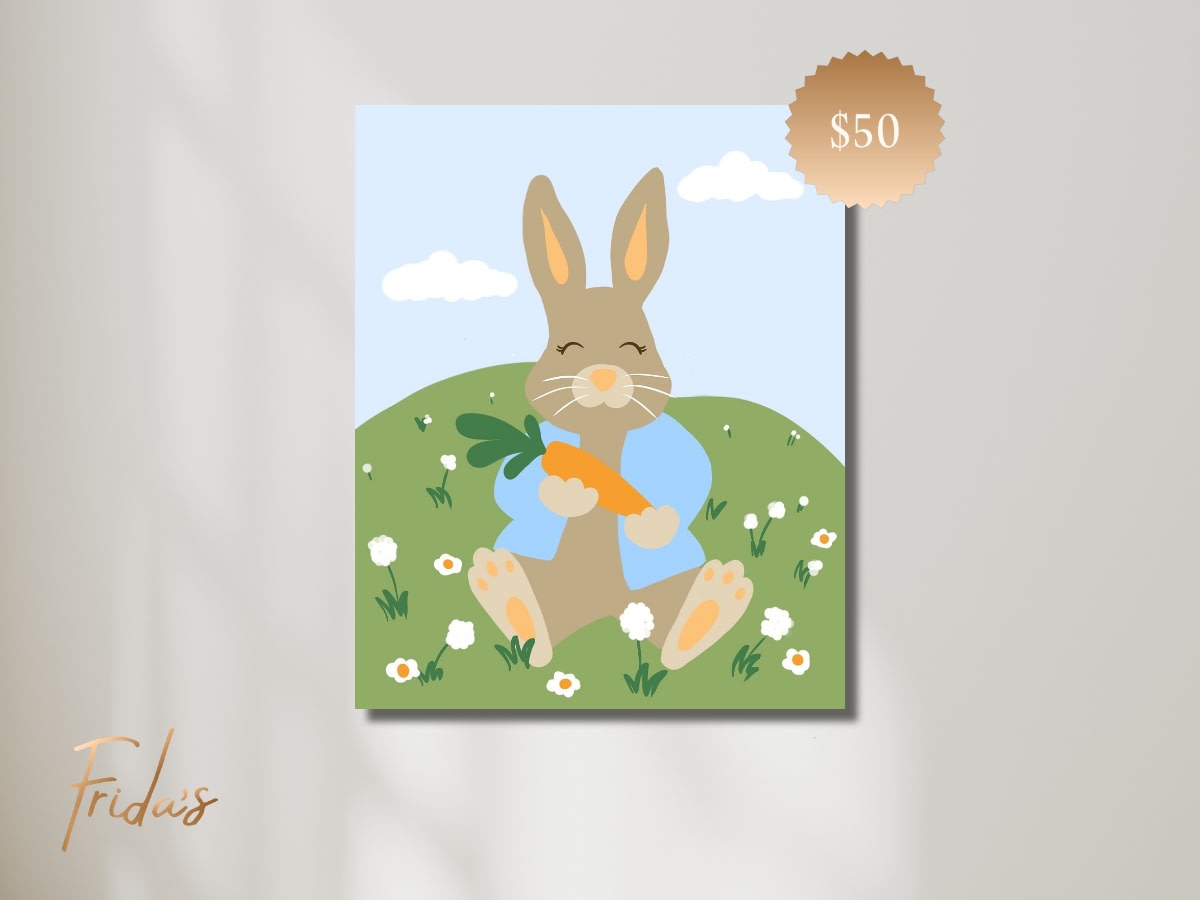 EASTER FAMILY DAY! 'PETER RABBIT' | Frida's Luxe Sip n' Paint Photo