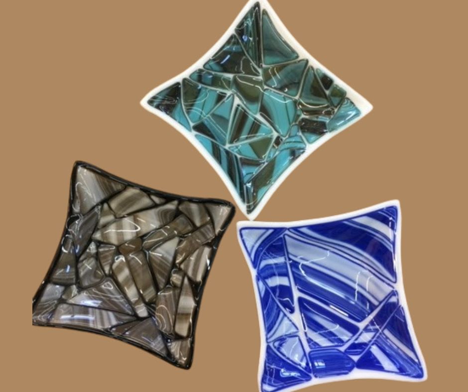 Chunky Monkey Fused Glass Bowl Photo