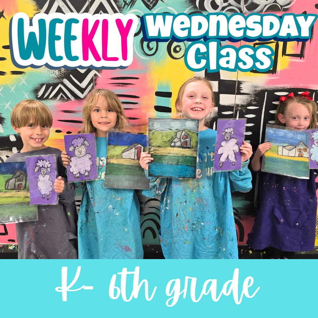 July Weekly Wednesday summer classes, grades k-6th grade. $60. July 1st, 8th, 15th, 22nd, 5-6pm Photo