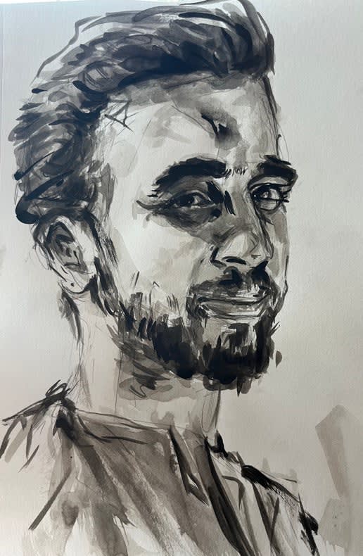 Monochrome Muse: Graphite & Ink Portraits, Ages 16 + Photo
