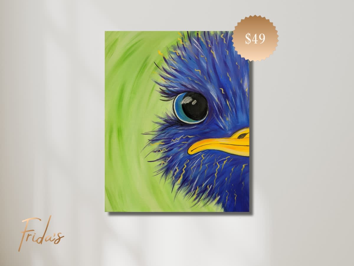 PEEKABOO BLUE - Family Day Out | Frida's Luxe Sip n' Paint Photo