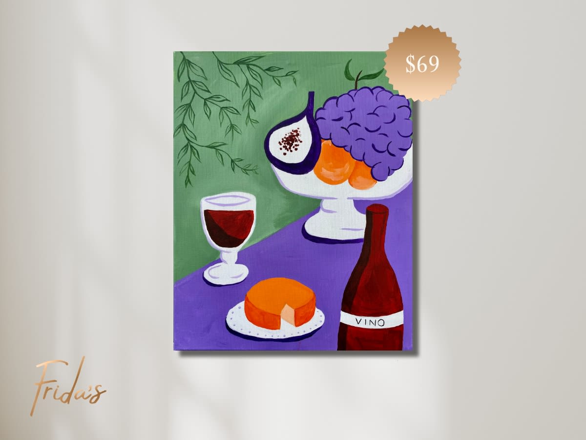 VINO ON THE PATIO | Frida's Luxe Sip n' Paint Photo