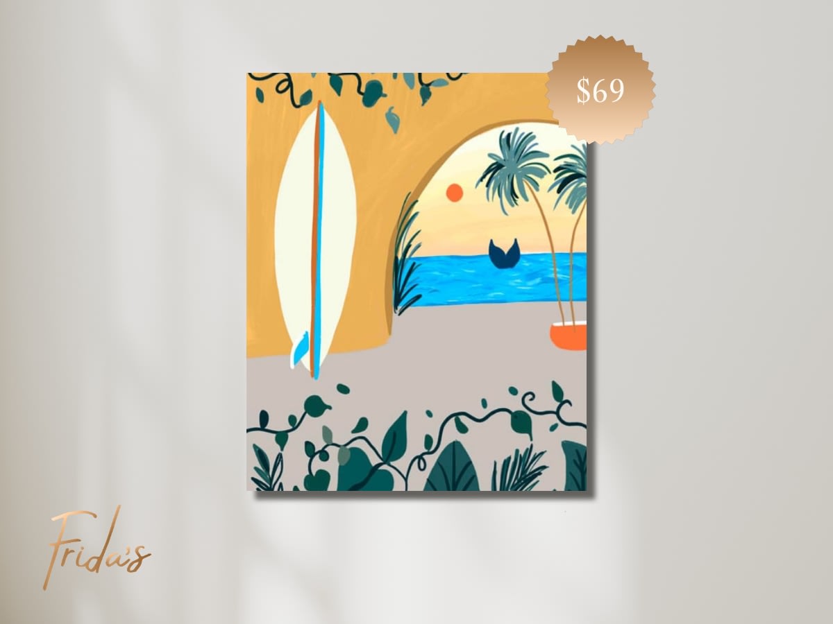 OUR COASTAL HAVEN | Frida's Luxe Sip n' Paint Photo