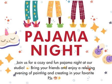 Pajama Painting Pottery Night - Friday, June 26th | 6-8pm Photo