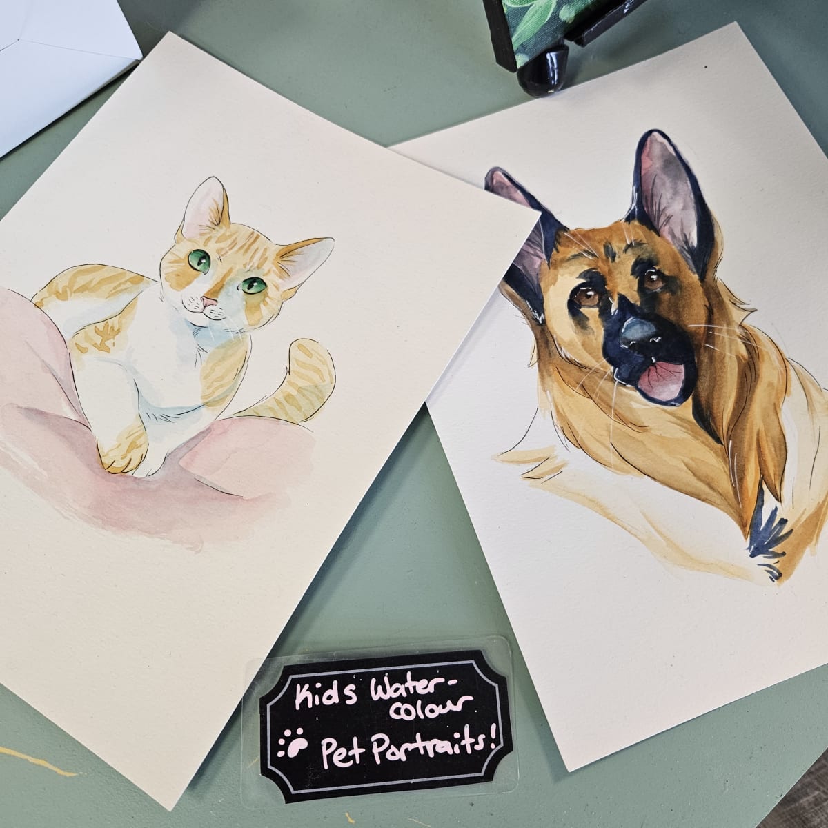 Kids "Paint your Pet" Watercolour Class Photo