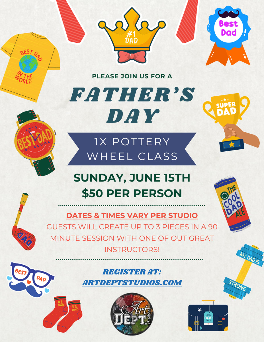 Father's Day 1x Pottery Wheel Class - Newtown Photo