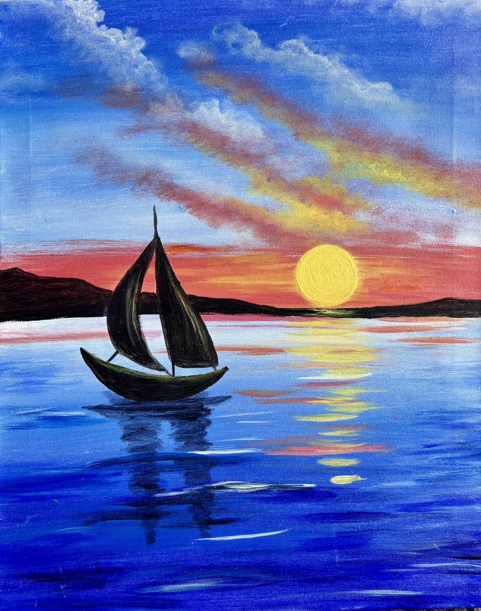 SAILING AT SUNSET Photo