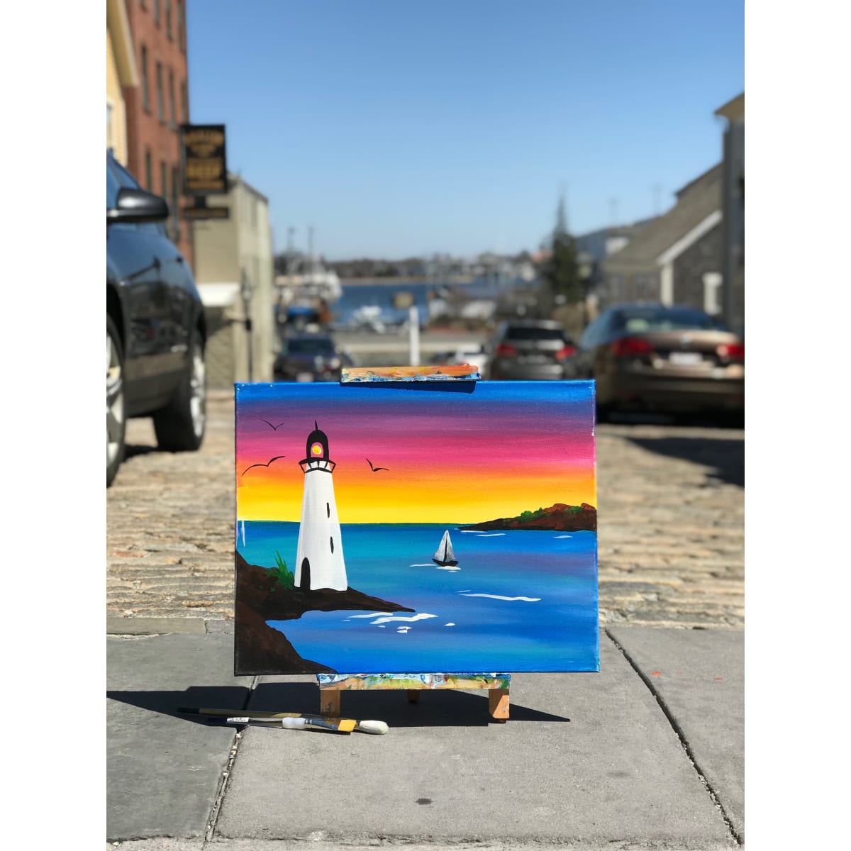 Pastel Lighthouse with Maddie!👍👍👍 Photo