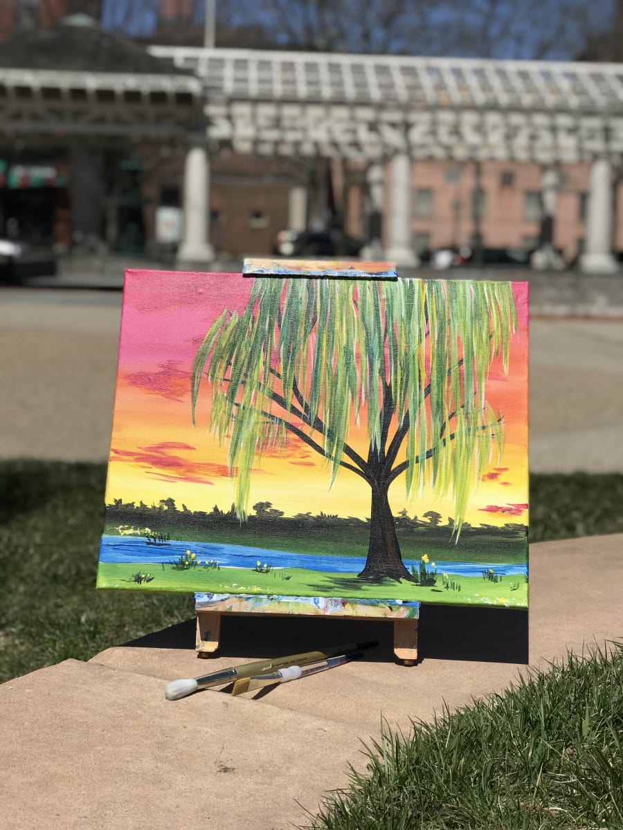 Colorful Tree By The River with Maddie!👍👍👍 Photo