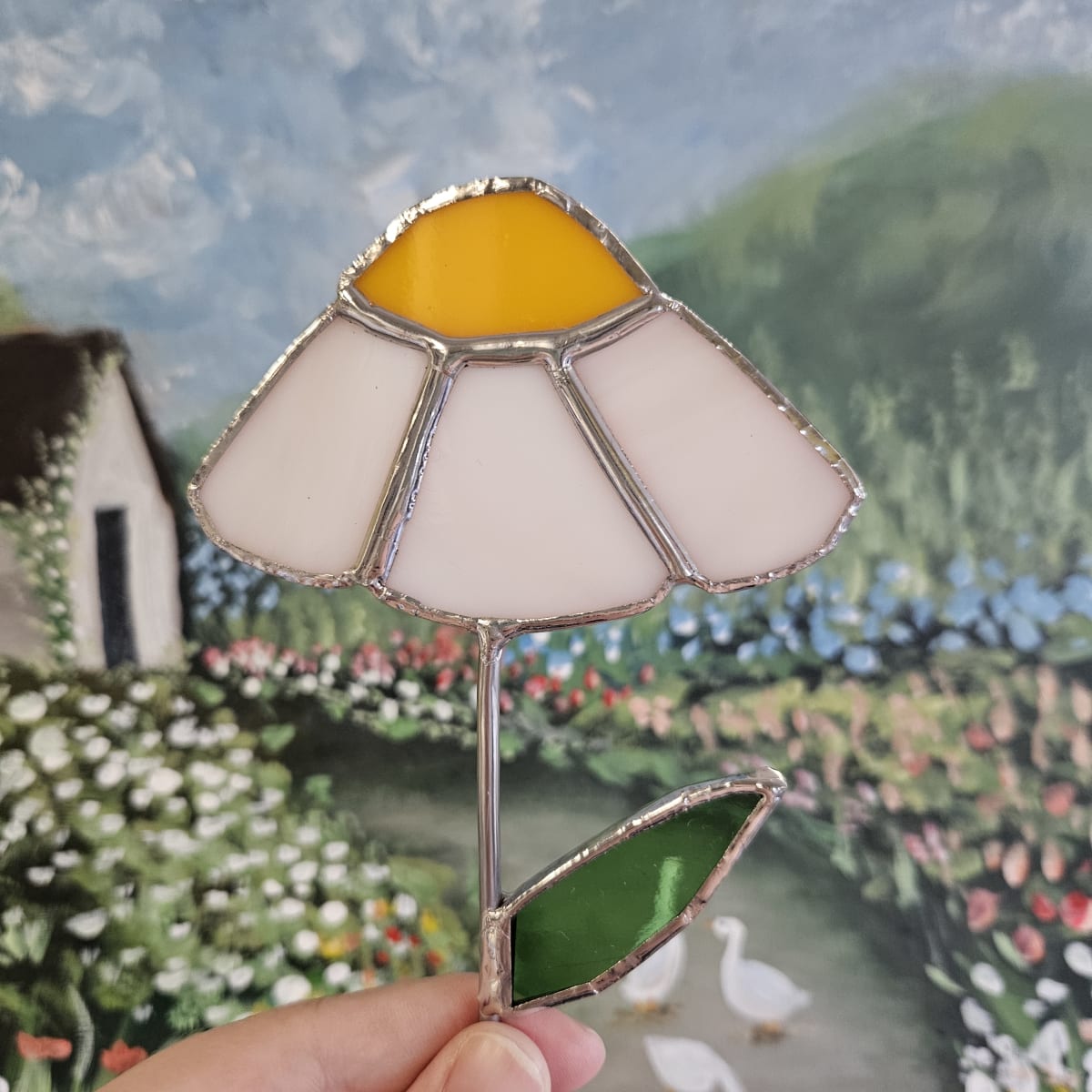 Stained Glass Daisies Photo