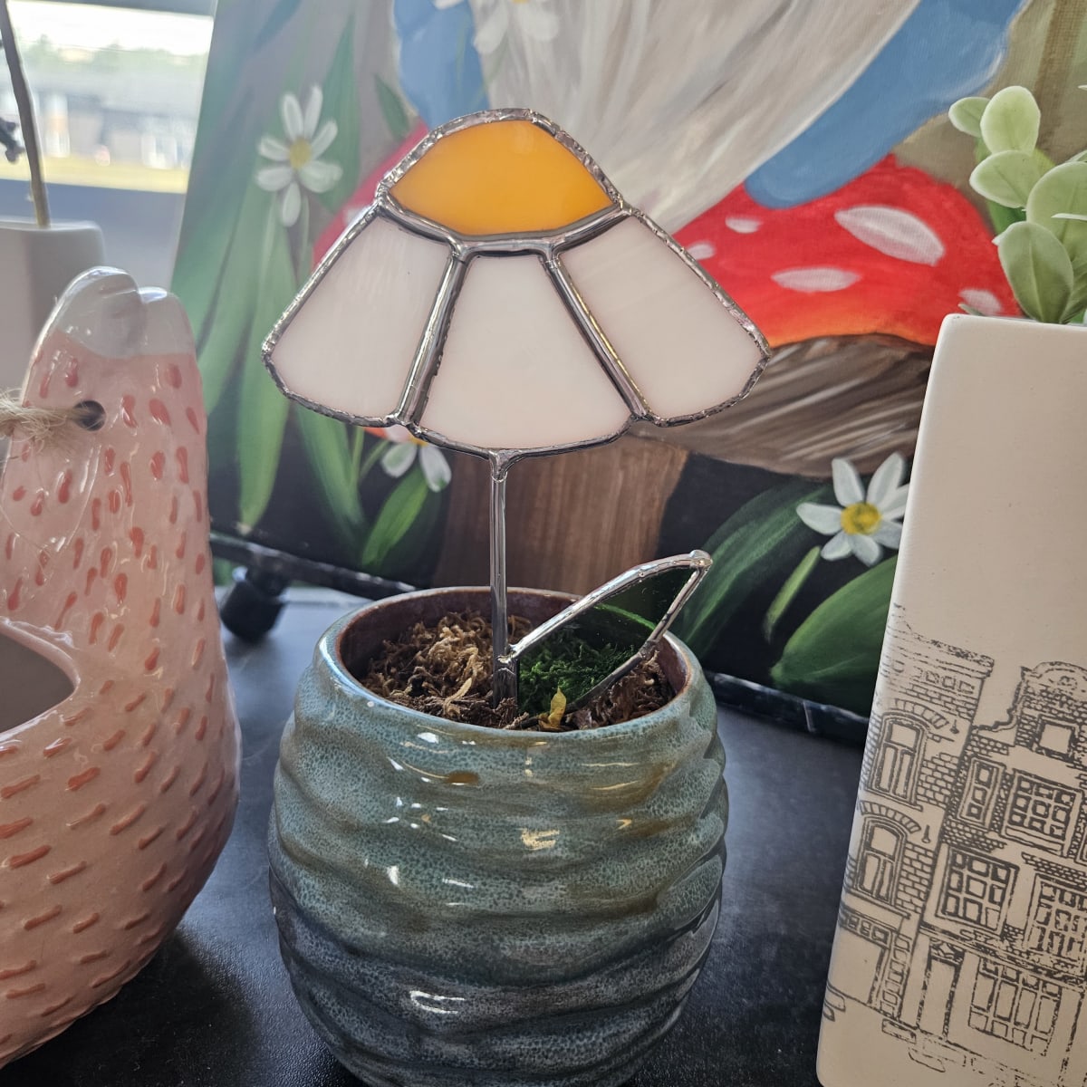 Stained Glass Daisies Photo