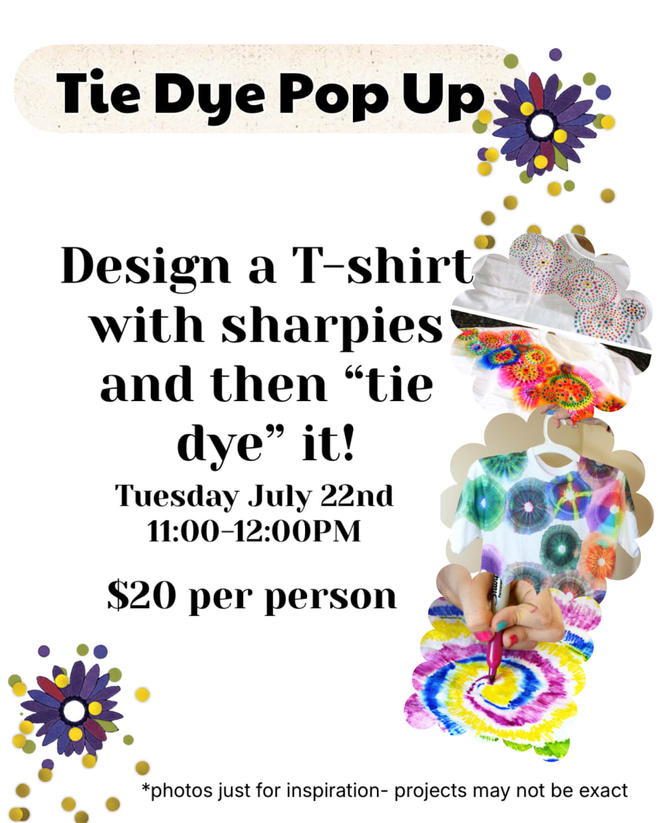 Summer Pop Up- Design and tie dye a t-shirt with Sharpies Photo