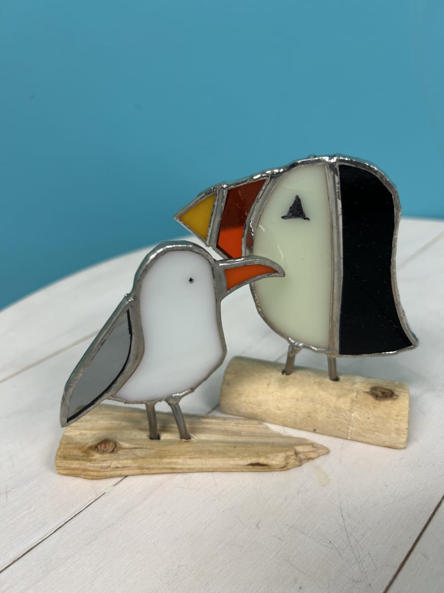 Stained Glass Birds Photo