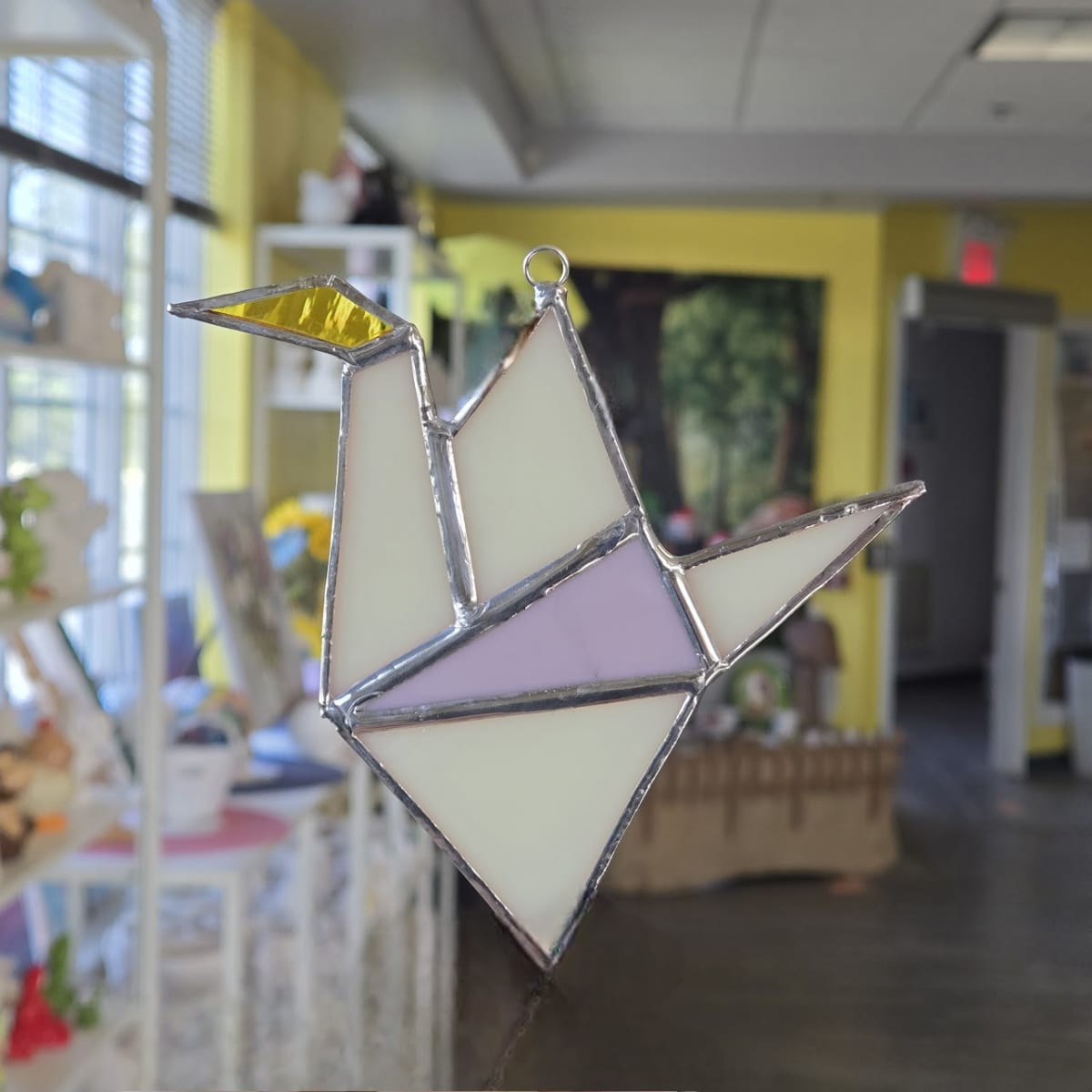 Stained Glass Origami Crane Photo