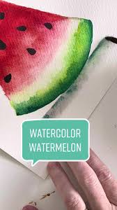 Watercolor Lesson for Beginners! Watermelon Sugar..Hi! Photo