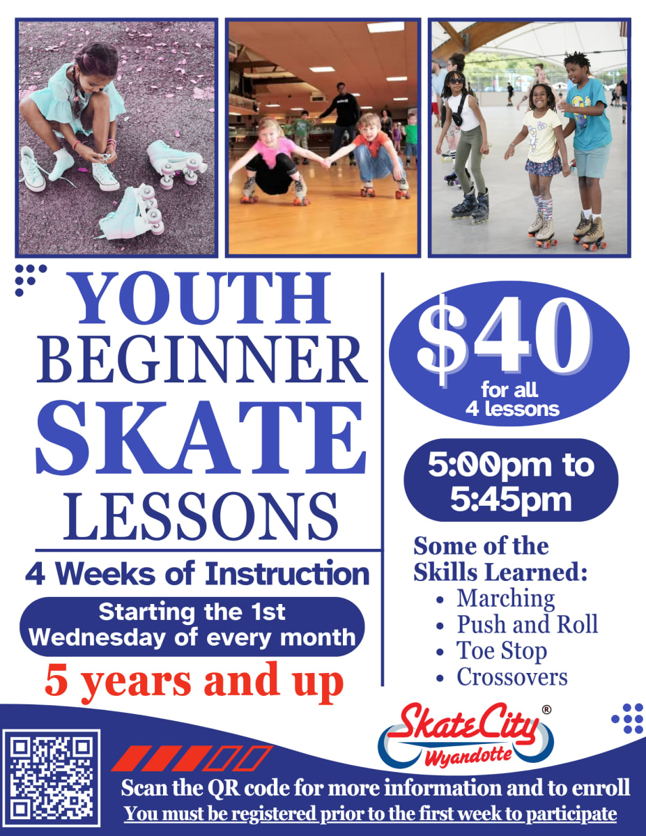 Skate City Wyandotte Youth Skate Class Registration Photo