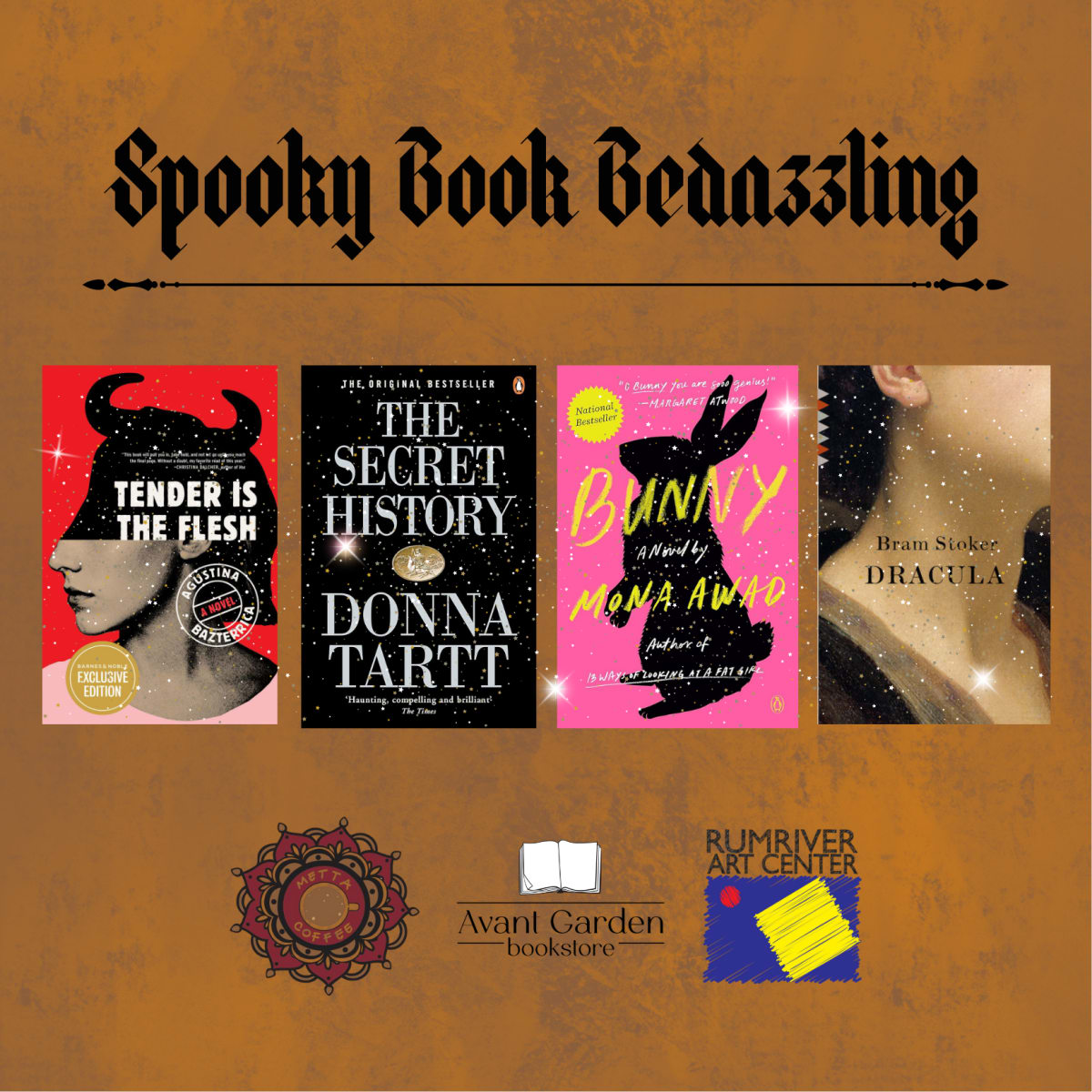 Bedazzle a Spooky Book Class at Metta Coffee inside Avant Garden Photo