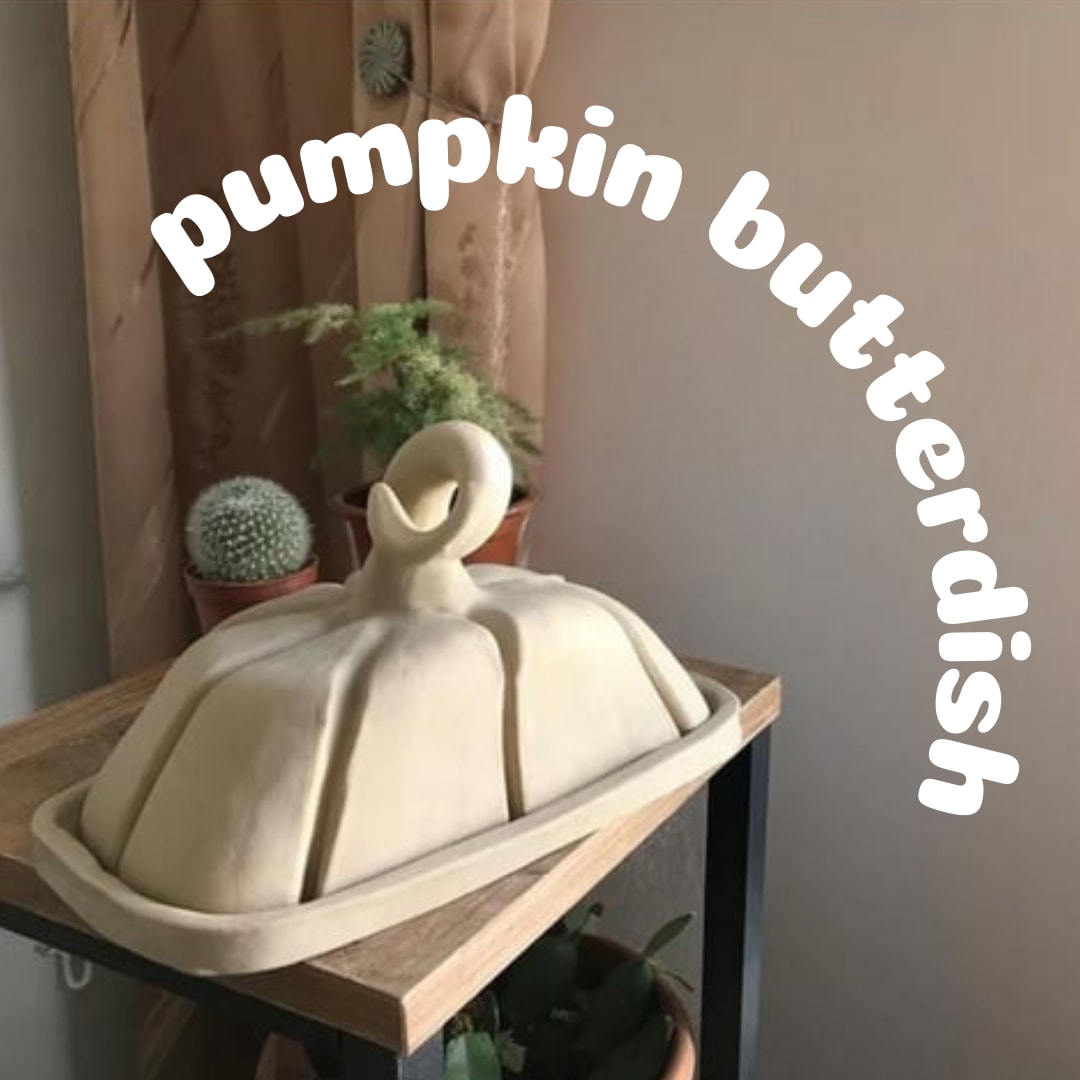 Clay Pumpkin Butterdish Photo