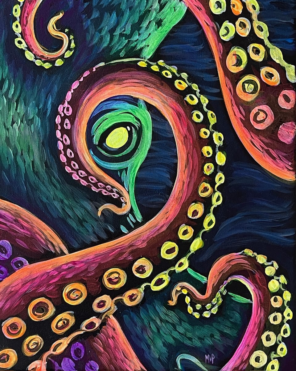 Kids GLOW Paint Class Photo