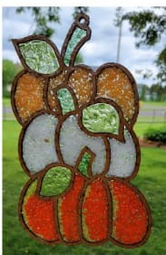 Resin Art - Crushed Glass Pumpkin- 3 Options to Choose From! Photo