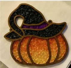 Resin Art - Crushed Glass Pumpkin- 3 Options to Choose From! Photo